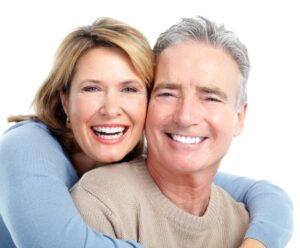 Dentures with full-mouth dental implants