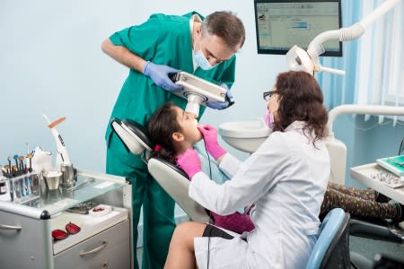 Child Being Treated in Belmont Dental Group