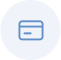 A simple blue circle with a white icon of a letter or email envelope in the center.