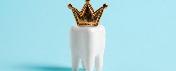 a crown on top of a tooth